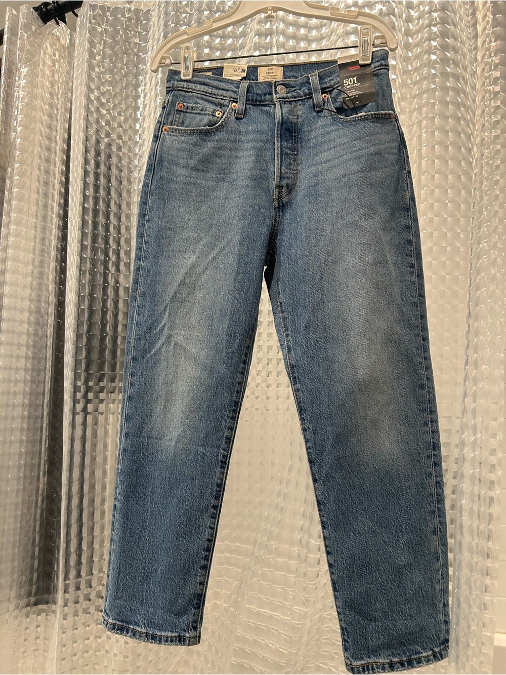 Levi's 501® NWT High Rise Straight Leg Cropped Denim Jeans